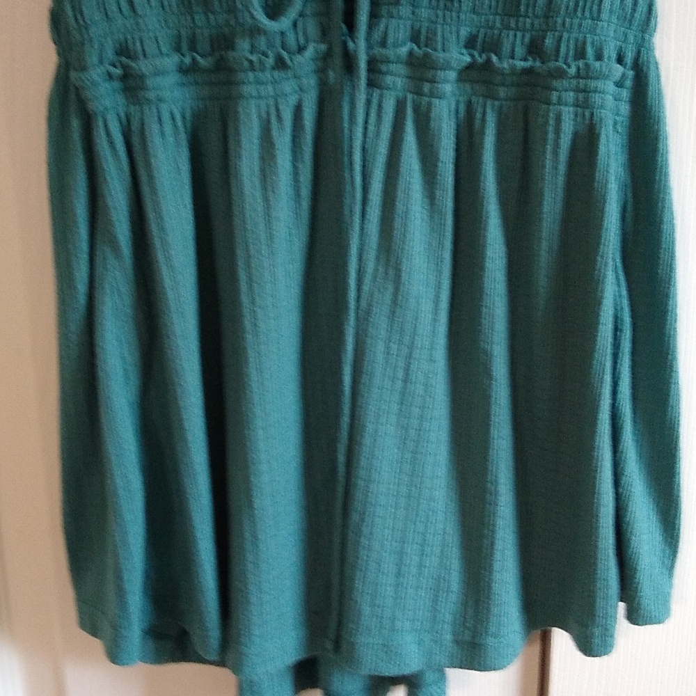 Free People Teal Beach Bound plunge Tank size Small - Picture 5 of 9